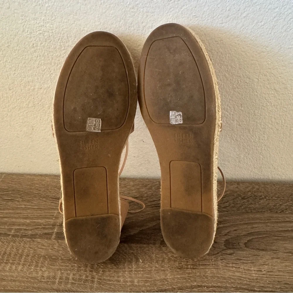 Eileen Fisher Lee Tumbled Nubuck Espadrille, Size 10